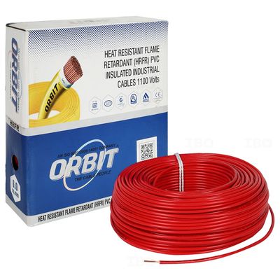 Orbit FR 6 sq mm Red 90 m FR PVC Insulated Wire