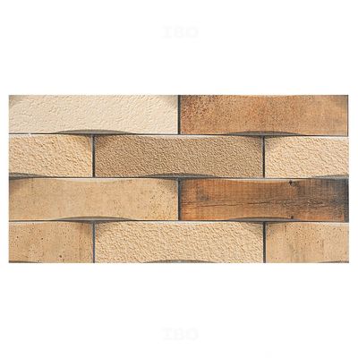 Sunhearrt Allnatt Wood Textured 600 mm x 300 mm Vitrified Elevation Tile