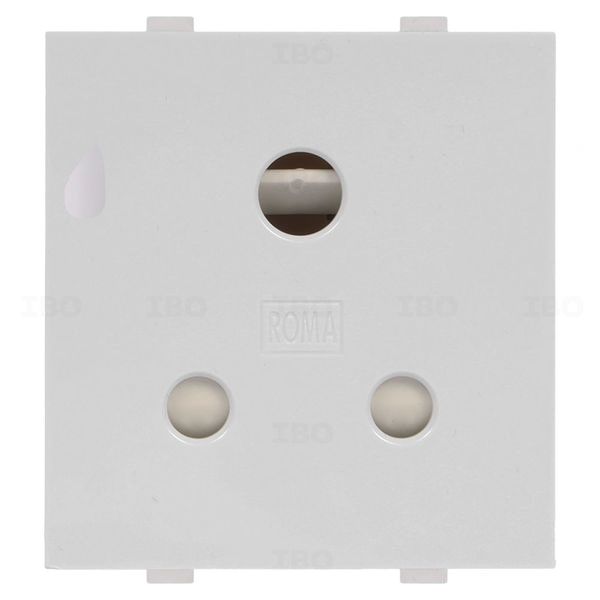 Anchor Roma Classic White 3 pin 6 A 2 Module Socket