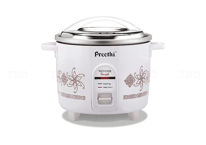 Buy Preethi Rangoli RC320 1.8 Ltr Double Pan Rice Cooker on  & Store  @ Best Price. Genuine Products, Quick Delivery