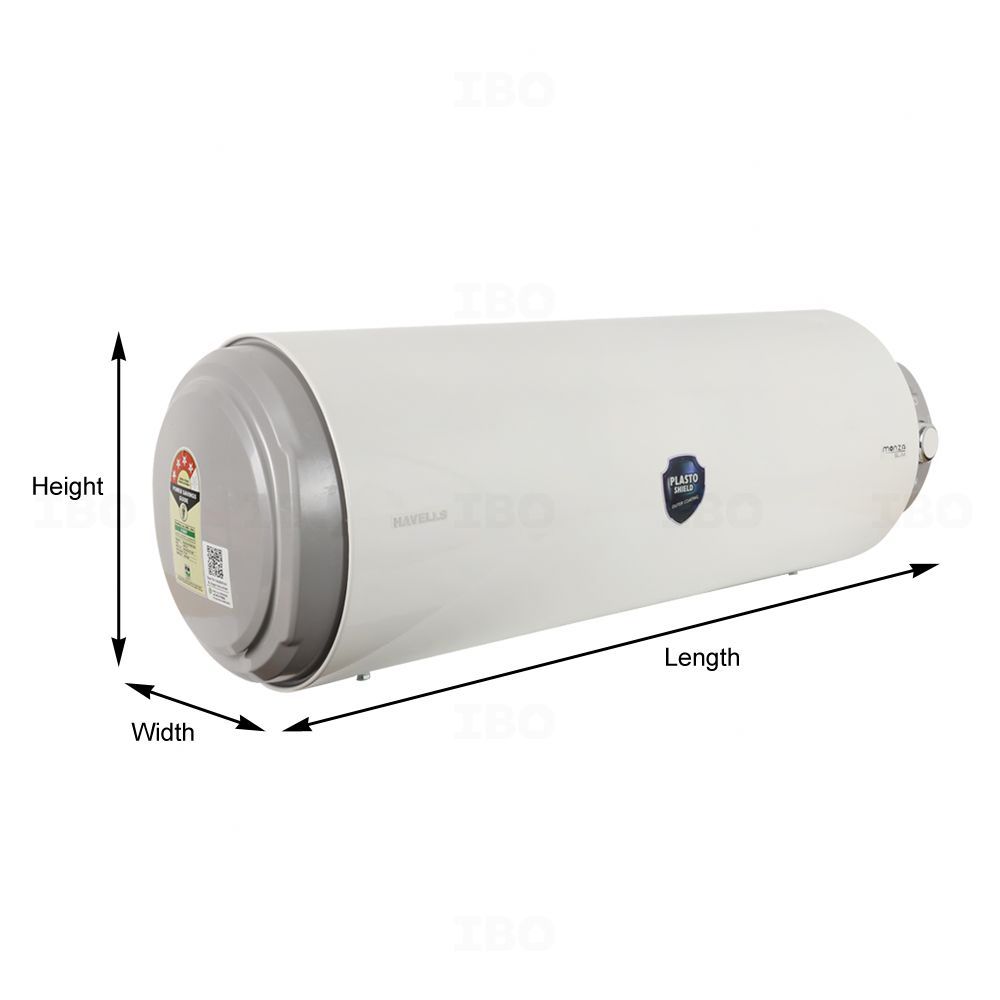 Buy Havells Monza Slim 4 Star 25 L Horizontal - RHS 2000 W Storage Geyser  on IBO.com u0026 Store @ Best Price. Genuine Products | Quick Delivery | Pay on  Delivery