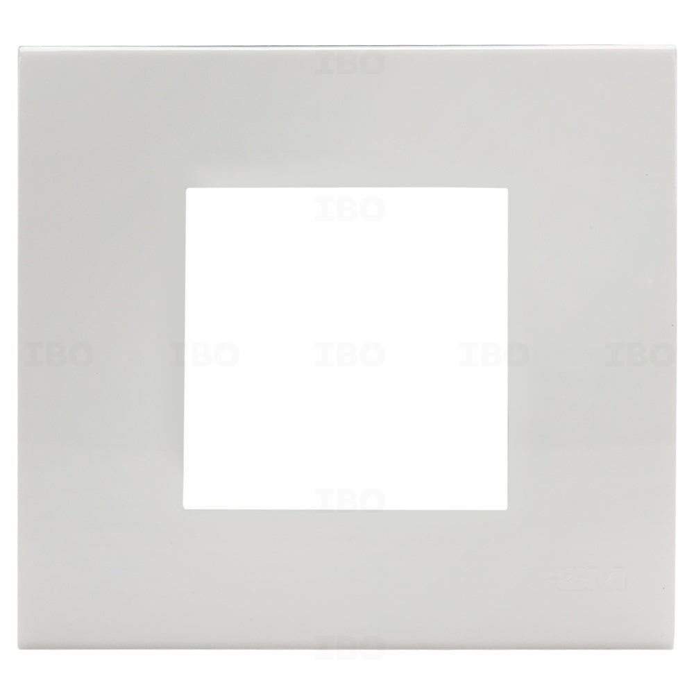 GM Fourfive Casablanca 2 Module Semi-Glossy White Switch Board Plate