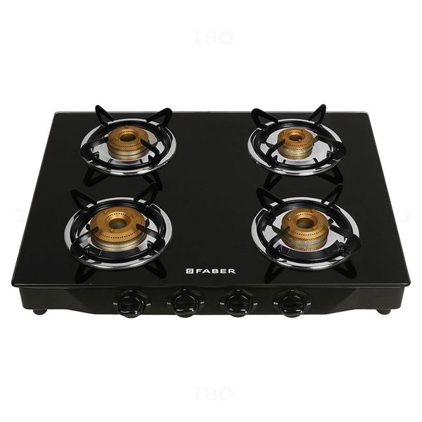 Faber Jumbo Stainless Steel & Toughened Glass Gas Stove with Manual Ignition