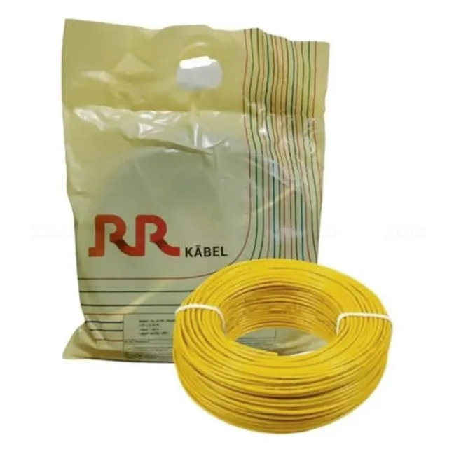 RR Kabel FRLS-H 1 sq mm Yellow 200 m FRLS-H Insulated Wire RR Kabel FRLS-H 1 sq mm Yellow 200 m FRLS-H Insulated Wire