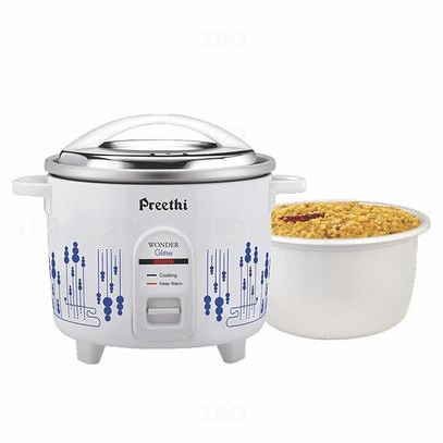 Buy Preethi Glitter RC326 2.2 Ltr Double Pan Rice Cooker on IBO
