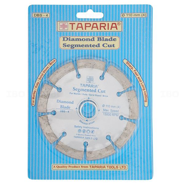 Taparia DBS 4 Diamond Cutting Blade Segmented Cut 110mm