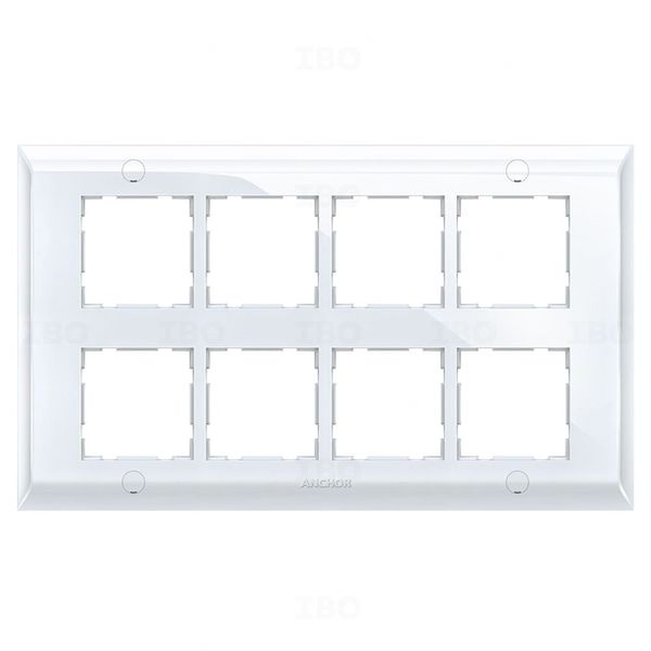 Anchor Ziva 16 Module Glossy White Switch Board Plate Anchor Ziva 16 Module Glossy White Switch Board Plate