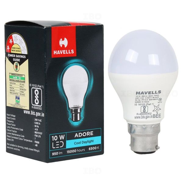 Havells Adore 10 W B22 Cool Day Light LED Bulb