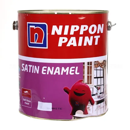 Nippon Satin 4 L White Enamel-Color Nippon Satin 4 L White Enamel-Color