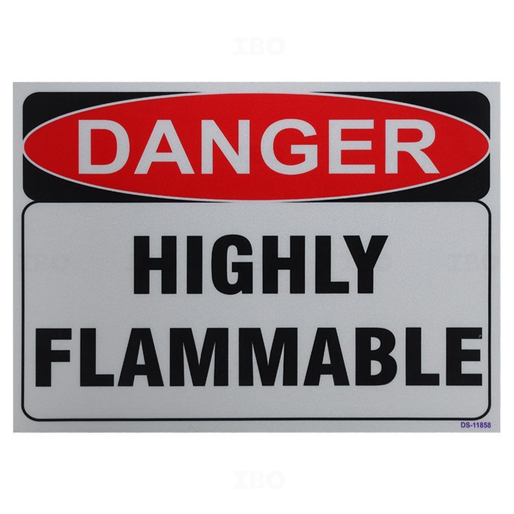 SignageShop 11 in. x 8 in. Highly Flammable Stock Sign