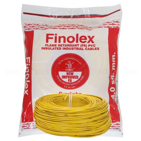 Finolex FR EW Project length 4 sq mm Yellow 180 m FR PVC Insulated Wire