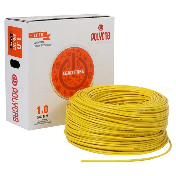 Polycab Optima Plus 1 sq mm Yellow 90 m PVC Insulated Wire