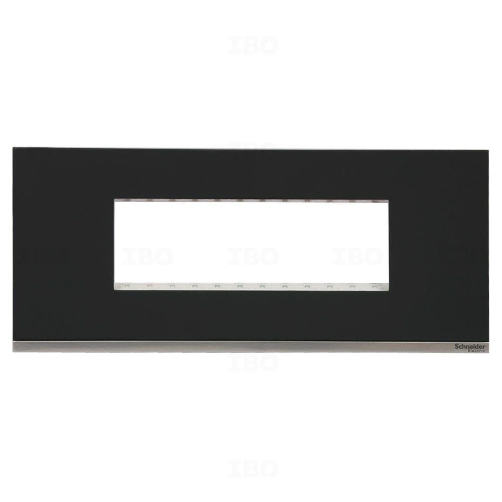 Schneider Unica Pure 6 Module Semi-Glossy Grey Switch Board Plate