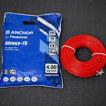 Anchor Advance FR 4 sq mm Red 180 m FR PVC Insulated Wire Anchor Advance FR 4 sq mm Red 180 m FR PVC Insulated Wire