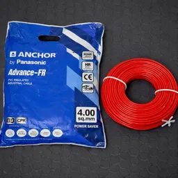 Anchor Advance FR 4 sq mm Red 180 m FR PVC Insulated Wire