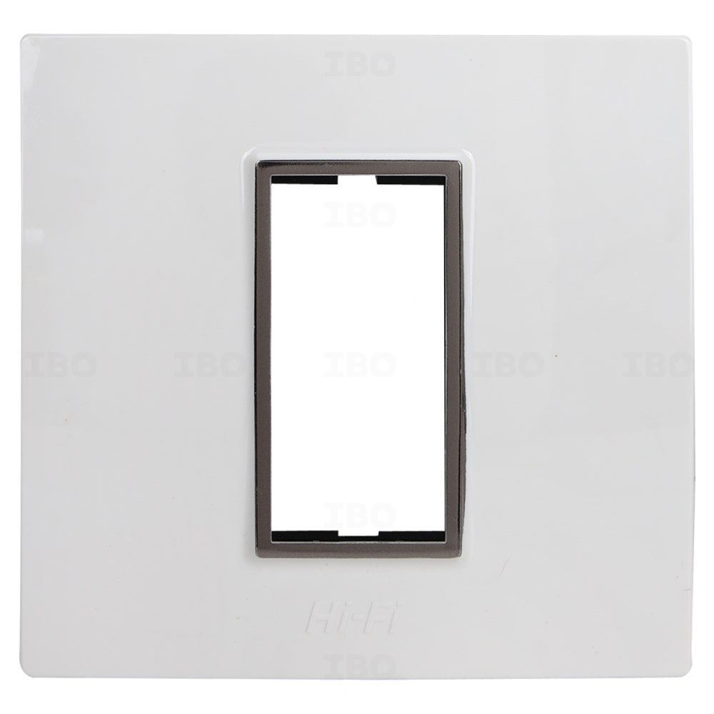 Hifi Hi-Class 1 Module Glossy White Switch Board Plate