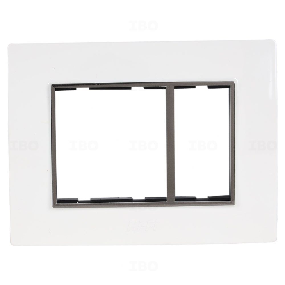 Hifi Hi-Class 3 Module Glossy White Switch Board Plate