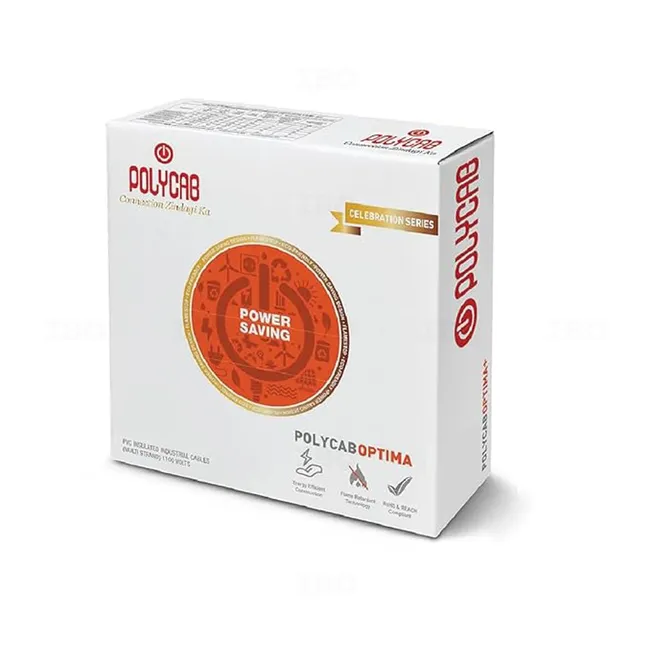 Polycab Optima 6 sq mm Black 90 m FR PVC Insulated Wire
