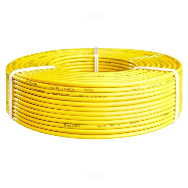 Anchor Advance FR 6 sq mm Yellow 90 m FR PVC Insulated Wire