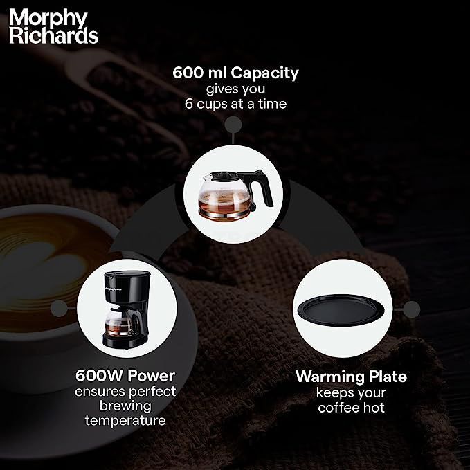 Morphy Richards Europa Brewmaster 10 Cups Fully Automatic Coffee Maker  (Makes Black Coffee, Warming Plate, 350013, Rose Gold)