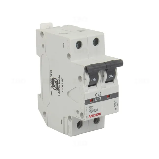 Anchor Uno Double Pole 32 A C Curve MCB