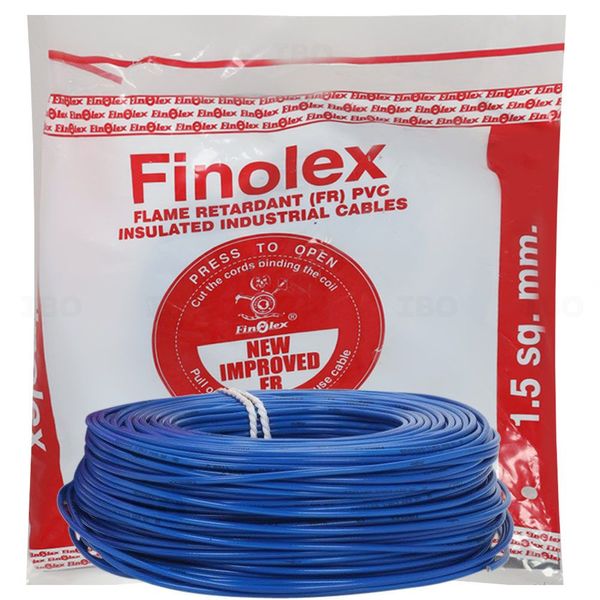 Finolex FR EW Project length 1.5 sq mm Blue 180 m FR PVC Insulated Wire