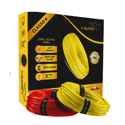 V-Guard Classo+ 1 sq mm Yellow 90 m FR PVC Insulated Wire