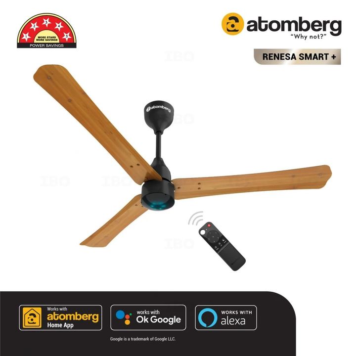 Atomberg Renesa Smart + 1200 mm Golden Oak Ceiling Fan