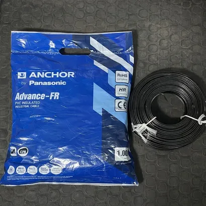 Anchor Advance FR 1 sq mm Black 180 m FR PVC Insulated Wire Anchor Advance FR 1 sq mm Black 180 m FR PVC Insulated Wire