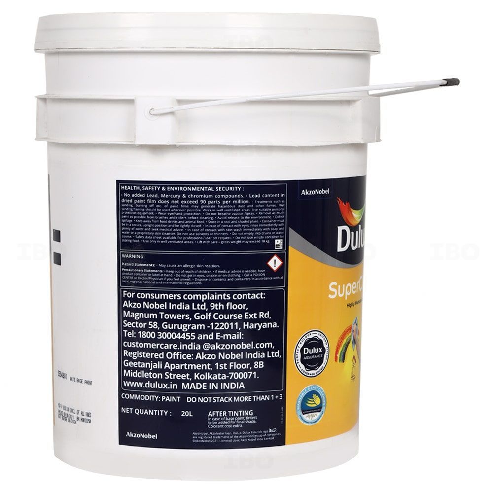 Buy Dulux Paints Superclean 20 L White 90 Base Interior Emulsion - Base on   & Store @ Best Price. Genuine Products, Quick Delivery