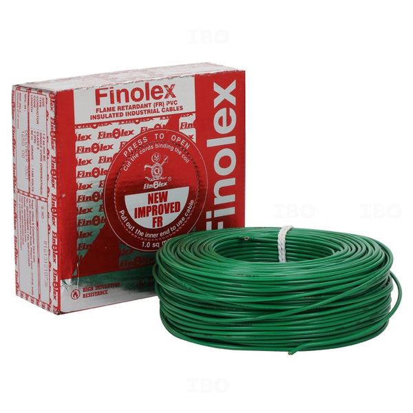 Finolex Silver 1 sq mm Green 90 m FR PVC Insulated Wire