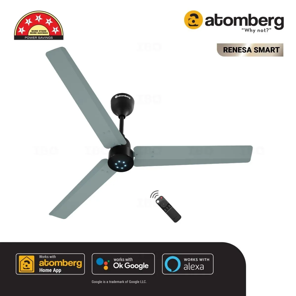 Atomberg 1200mm Renesa Smart (Misty Teal) Ceiling Fan