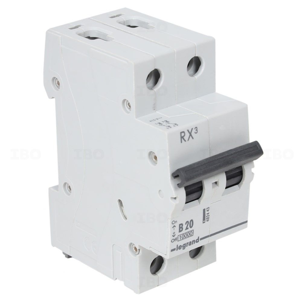 Legrand RX3 Double Pole 20 A B Curve MCB