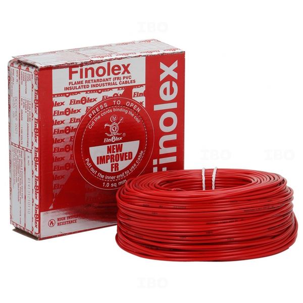 Finolex Silver 1 sq mm Red 90 m FR PVC Insulated Wire