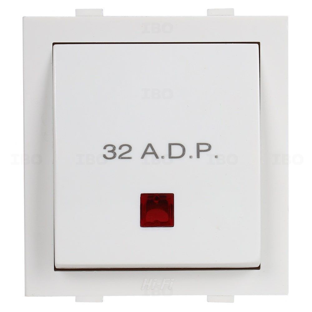 Hifi E-Class White 1 Way 32 A DP Modular Switch