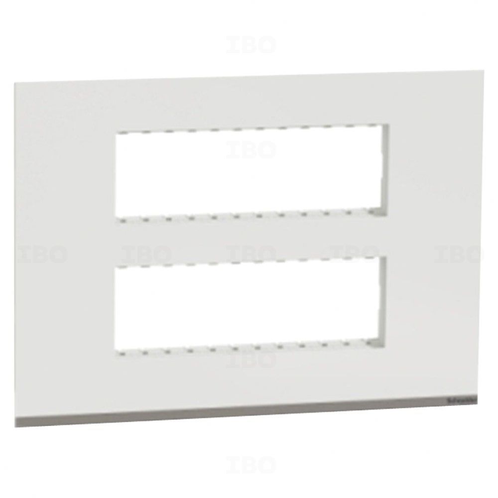 Schneider Unica Pure 12 Module Glossy White Switch Board Plate