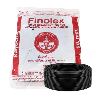 Finolex FRLS-H 2.5 sq mm Black 180m 1C PVC Insulated Industrial Cable 1100 V