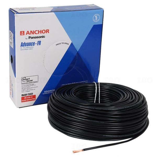 Anchor Advance FR 4 sq mm Black 90 m FR PVC Insulated Wire