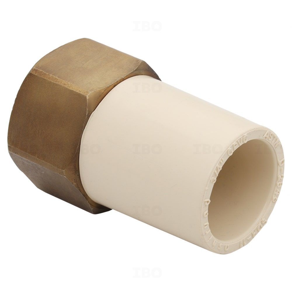 Ashirvad FlowGuard Plus ¾ in. (20 mm) CPVC Adaptor - FTA (Brass) Ashirvad FlowGuard Plus ¾ in. (20 mm) CPVC Adaptor - FTA (Brass)
