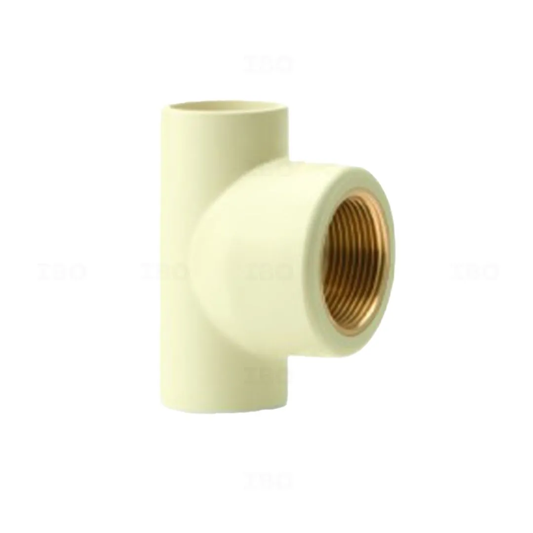 Prince FlowGuard Plus 1/2 x 1/2 in. (15 x 15 mm) CPVC Brass Tee Prince FlowGuard Plus 1/2 x 1/2 in. (15 x 15 mm) CPVC Brass Tee