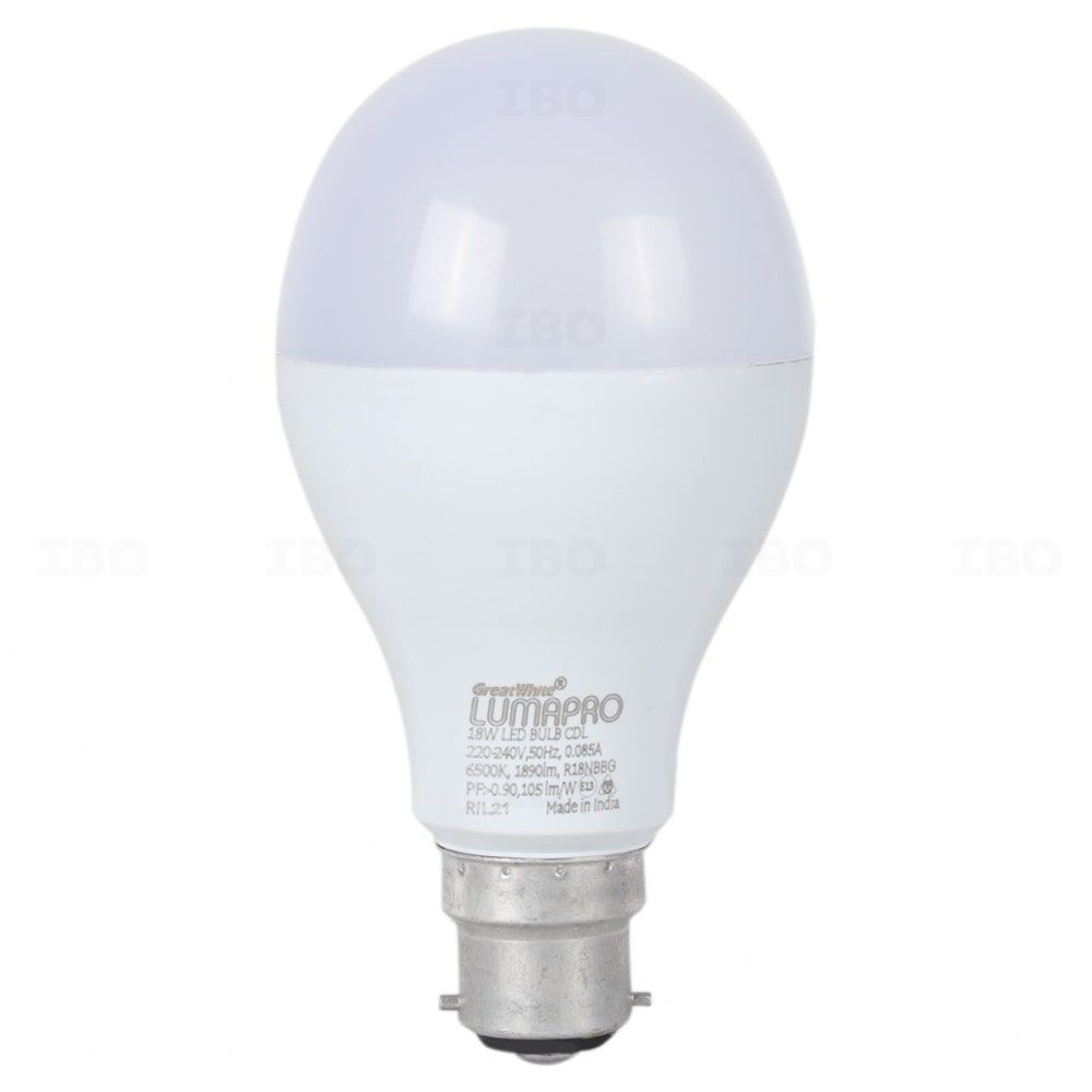 GreatWhite 18 W B22 Cool Day Light LED Bulb