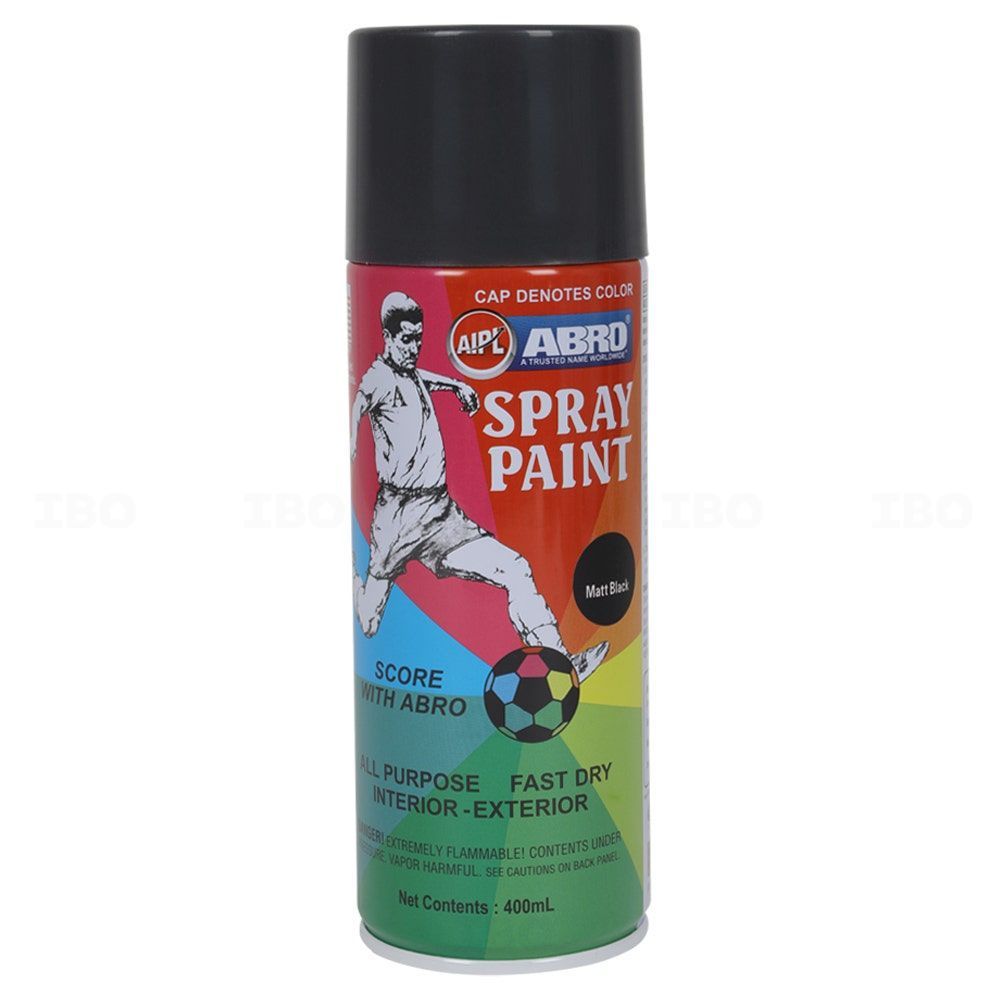 ABRO Matt Black 400 ml Spray Paint ABRO Matt Black 400 ml Spray Paint