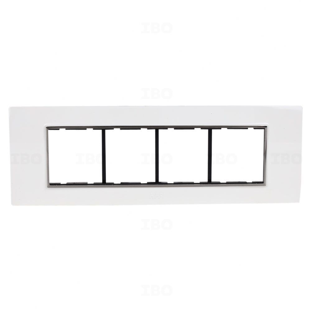 Hifi Hi-Class 8 (H) Module Glossy White Switch Board Plate