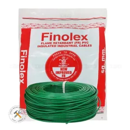 Finolex FRLS-H 4 sq mm Green 180m 1C PVC Insulated Industrial Cable 1100 V