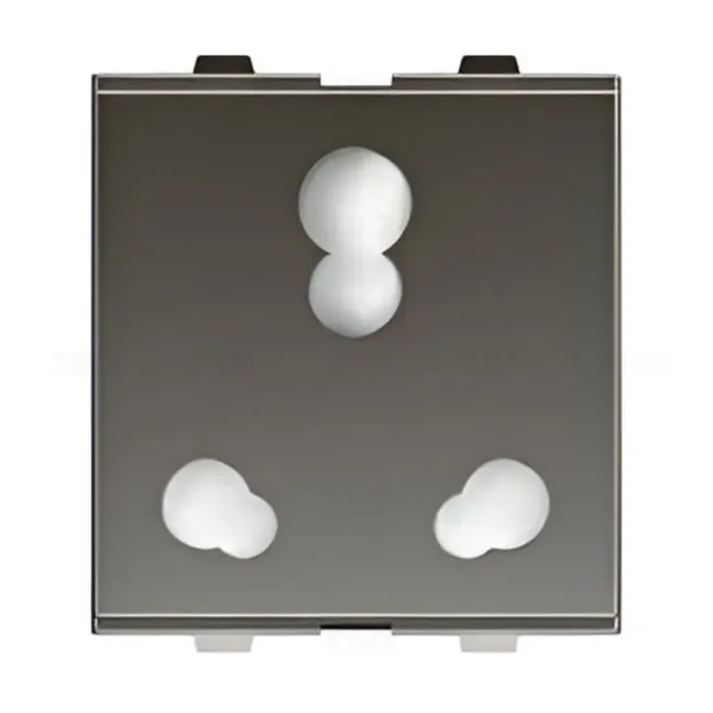 GM G-Nine Genia Graphite Magnesia 3 pin 6 A 2 Module Socket