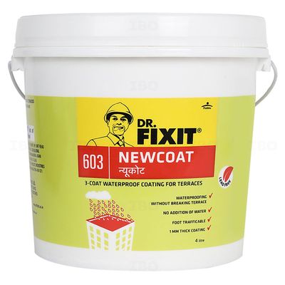 Dr. Fixit New Coat White 4 L Roof Waterproofing