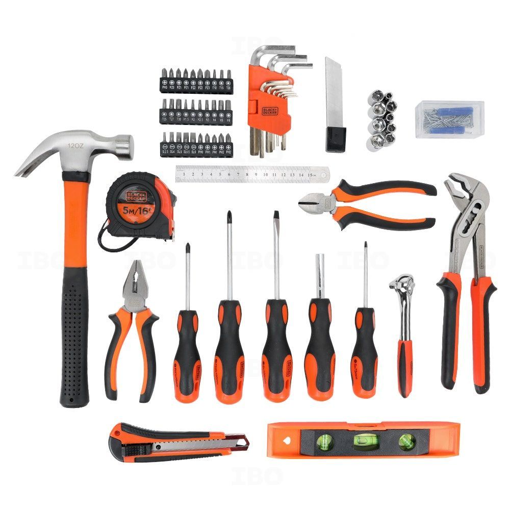 Black & Decker Hand Tool Kit for Home & Office Use 154Pcs