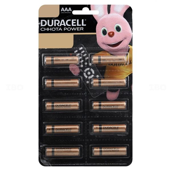 Duracell AAA 1.5 V Pack of 10 Alkaline Battery