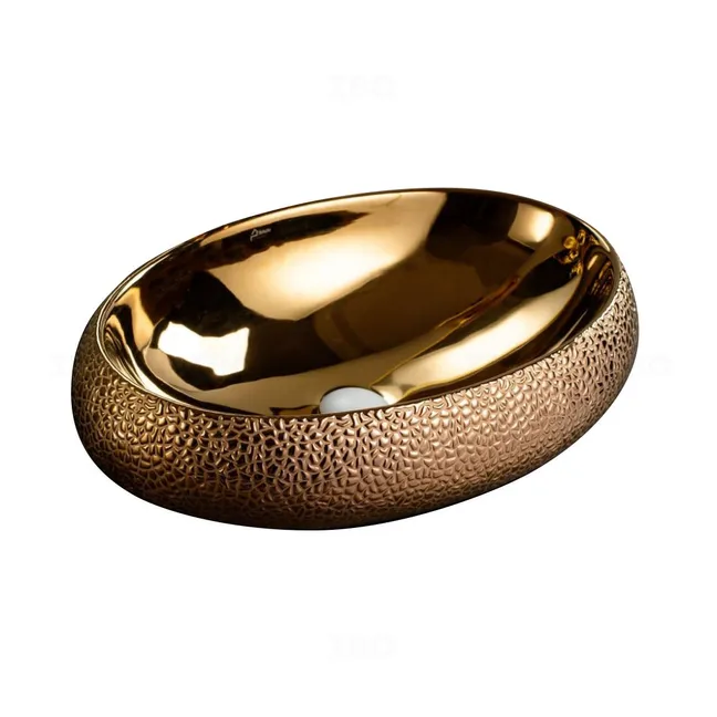 Brizzio 600 mm x 400 mm x 150 mm Gold Table Top Basin