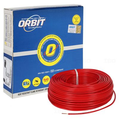 Orbit FR 1.5 sq mm Red 90 m FR PVC Insulated Wire